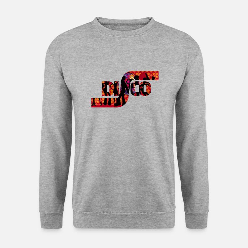 Disco - Unisex Pullover - Weißgrau meliert