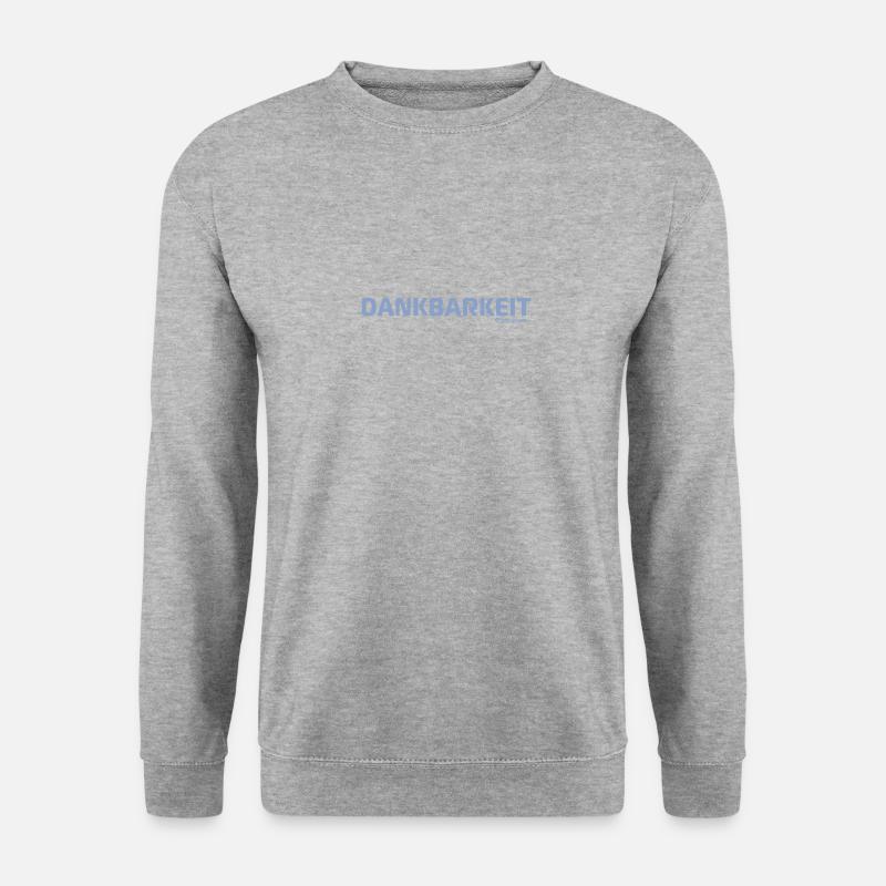 gottesgedanke dankbarkeit - Unisex Pullover - Weißgrau meliert
