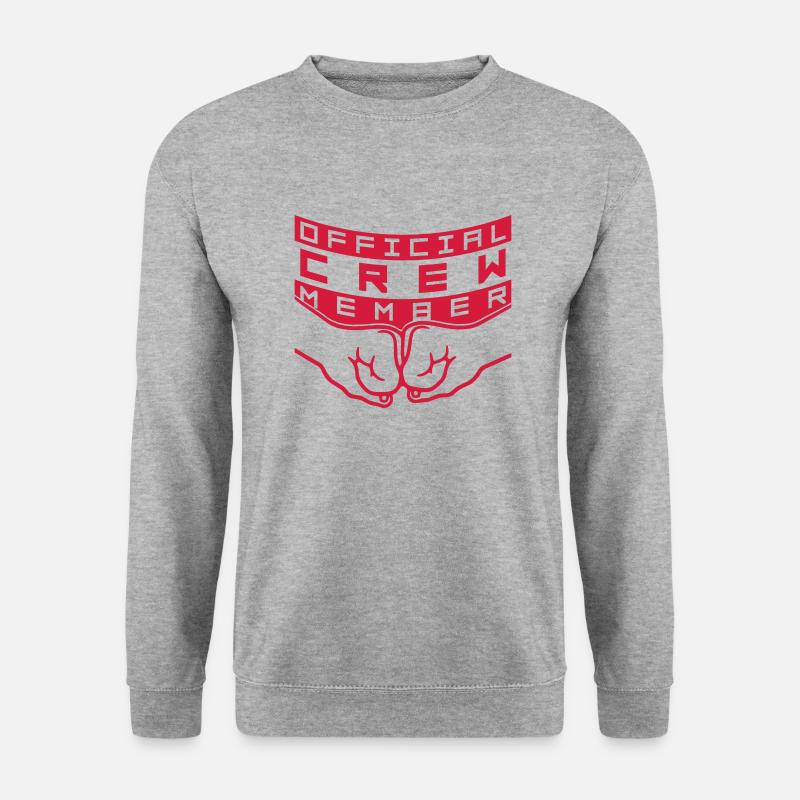 Team Official Crew - Unisex Pullover - Weißgrau meliert