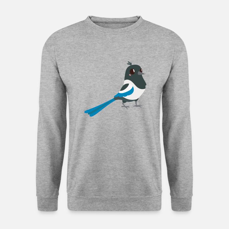 Elster - Unisex Pullover - Weißgrau meliert