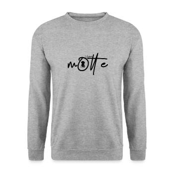 Notre papillon, bébé - Sweat-shirt Unisexe - gris chiné - Devant - Alina (178cm) & Michal (187cm)