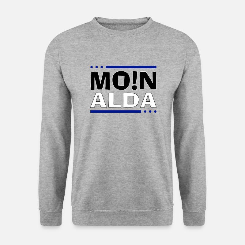 Moin Alda - Unisex Pullover - Weißgrau meliert