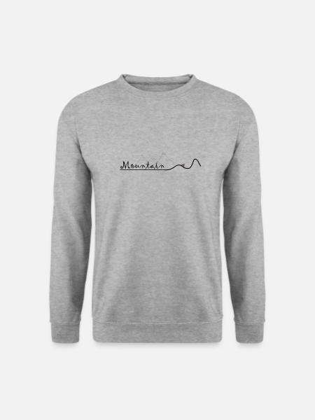 Mountainbike - Unisex Pullover - Weißgrau meliert