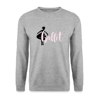 ballerina - Unisex Sweatshirt - salt & pepper - Front - Alina (178cm) & Michal (187cm)
