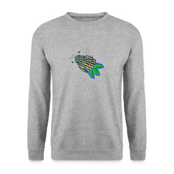bee weed - Unisex Sweatshirt - salt & pepper - Front - Alina (178cm) & Michal (187cm)