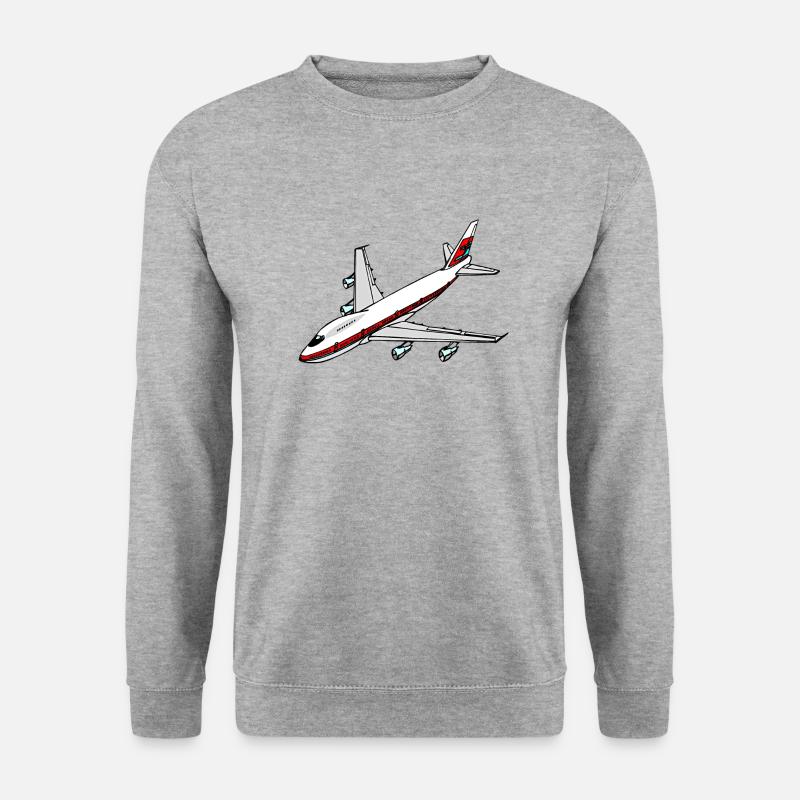 Jumbo - Unisex Pullover - Weißgrau meliert