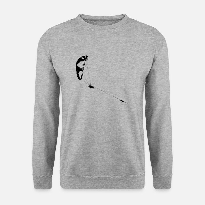Gleitschirm Schlepp - Unisex Pullover - Weißgrau meliert