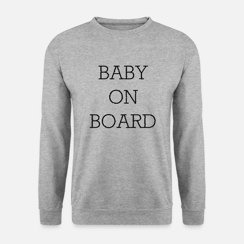 Baby On Board - Unisex Pullover - Weißgrau meliert
