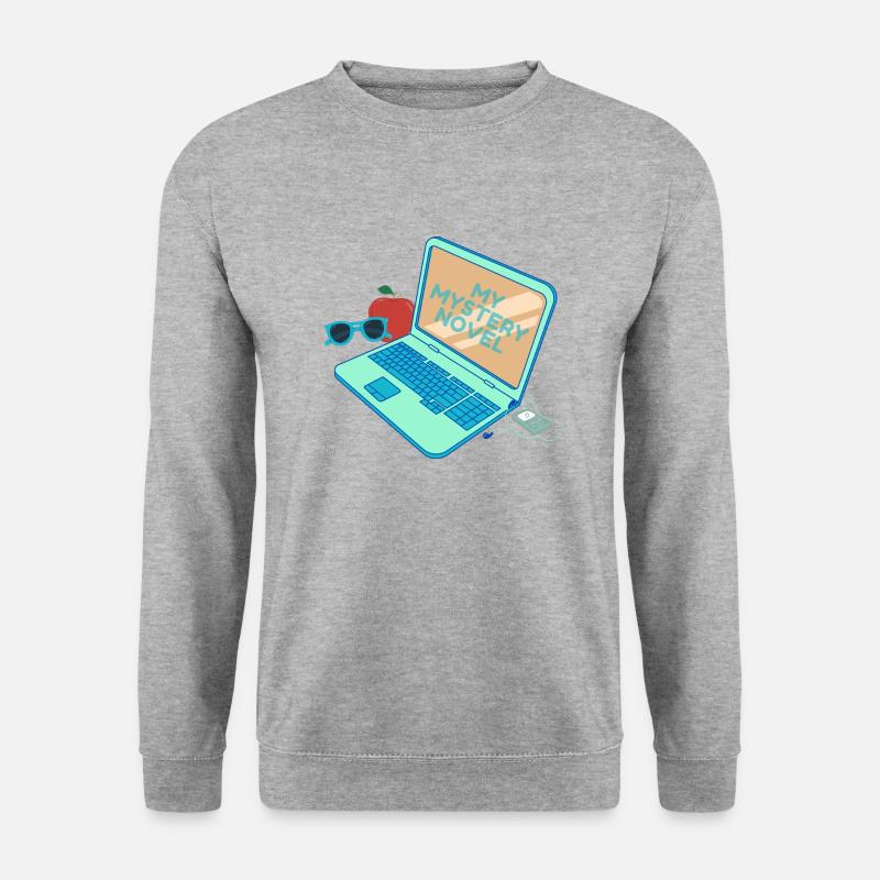 my mystery novel - Unisex Pullover - Weißgrau meliert