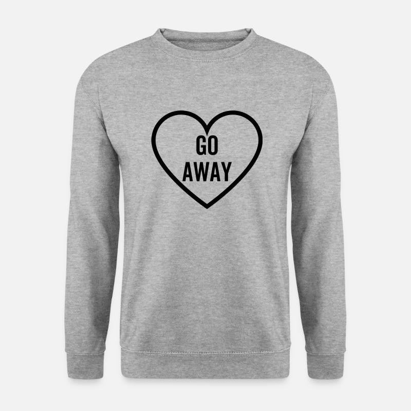 Introvertiert go Away - Unisex Pullover - Weißgrau meliert