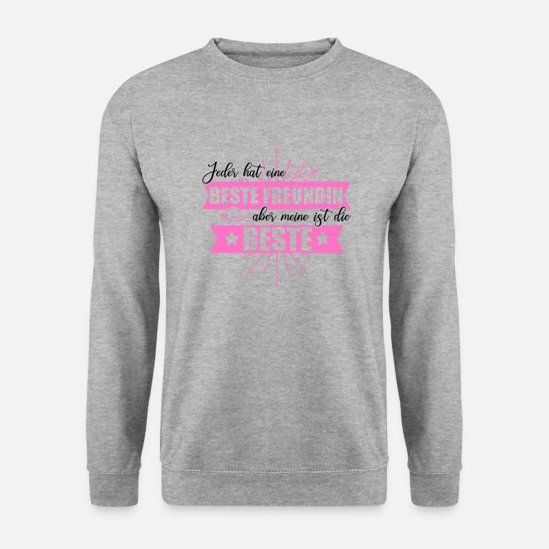 Partnerlook Beste Freundinnen - Unisex Pullover - Weißgrau meliert