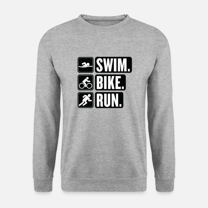 Leben des Triathlons - Unisex Pullover - Weißgrau meliert