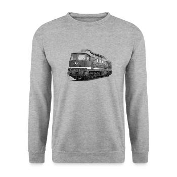 Locomotive série 130 Reichsbahn Borgatrommel - Sweat-shirt Unisexe - gris chiné - Devant - Alina (178cm) & Michal (187cm)