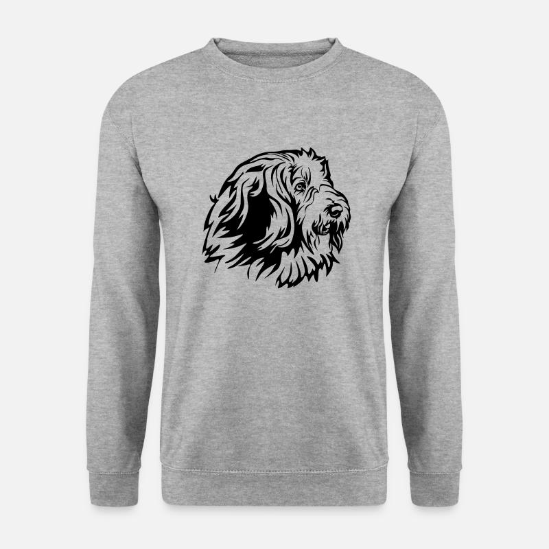 Bearded Collie Head - Unisex Sweatshirt - salt & pepper