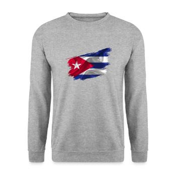Cuba Drapeau Cuba pays - Sweat-shirt Unisexe - gris chiné - Devant - Alina (178cm) & Michal (187cm)