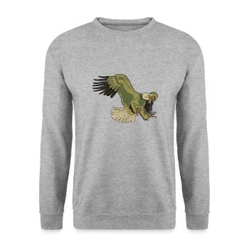 American Eagle camouflage colors - Unisex Sweatshirt - salt & pepper - Front - Alina (178cm) & Michal (187cm)