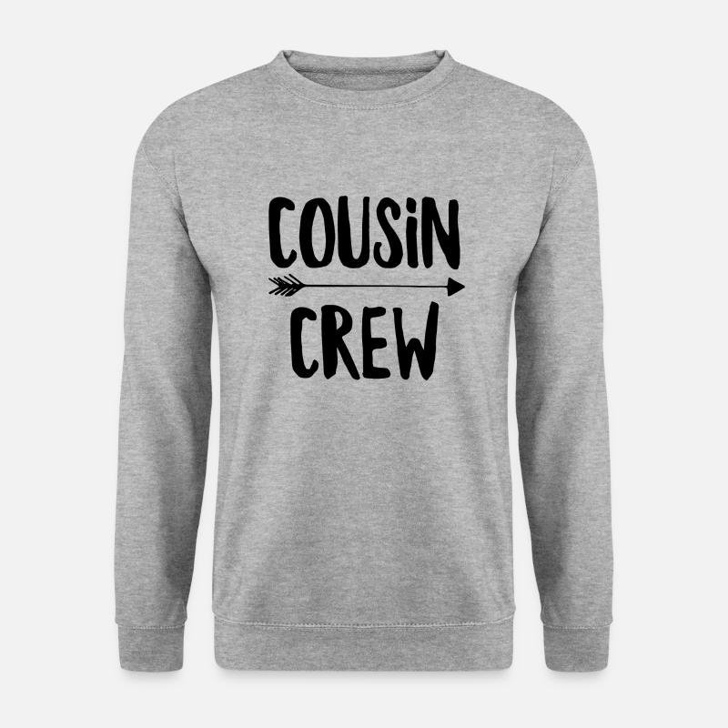 Cousin Crew - Unisex Pullover - Weißgrau meliert