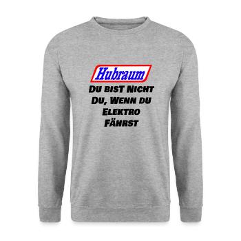 Hubraum Statt Wohnraum - Unisex Pullover - Weißgrau meliert - Vorne - Alina (178cm) & Michal (187cm)