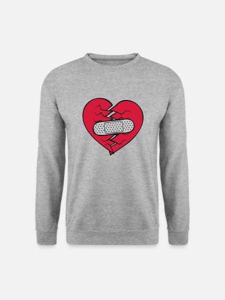 Patch heart broken - Unisex Sweatshirt - salt & pepper