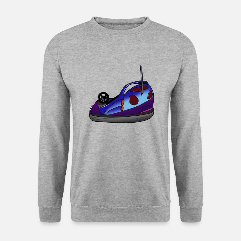 Autoscooter Retro - gezeichnet - Unisex Pullover - Weißgrau meliert