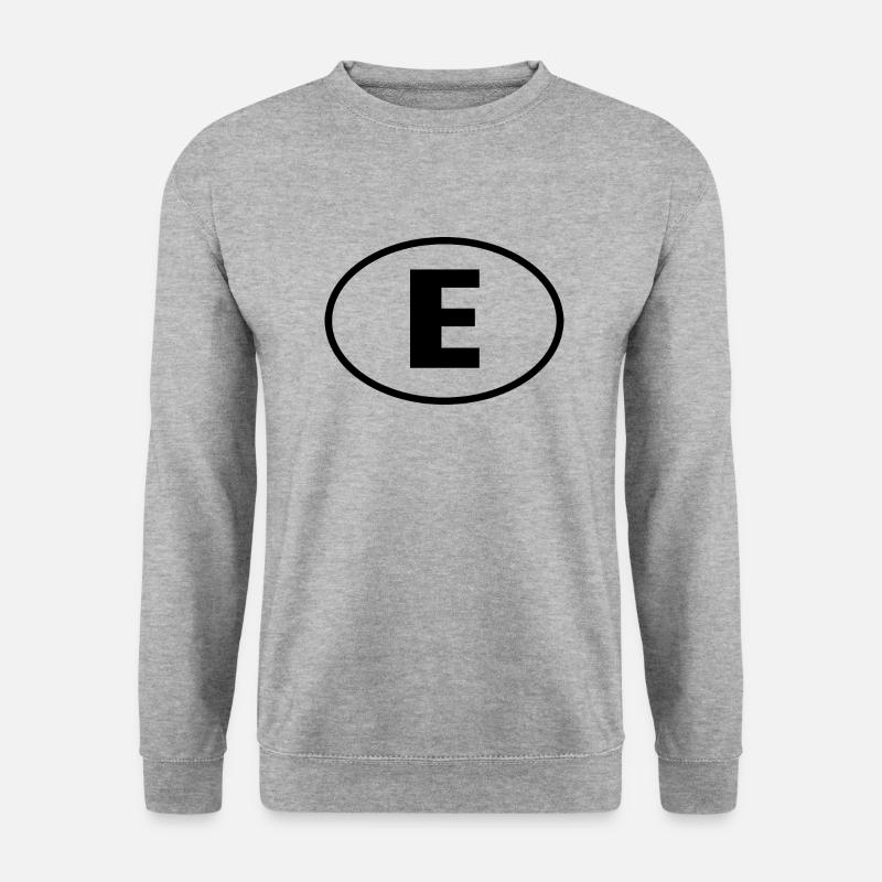 e - Unisex Pullover - Weißgrau meliert