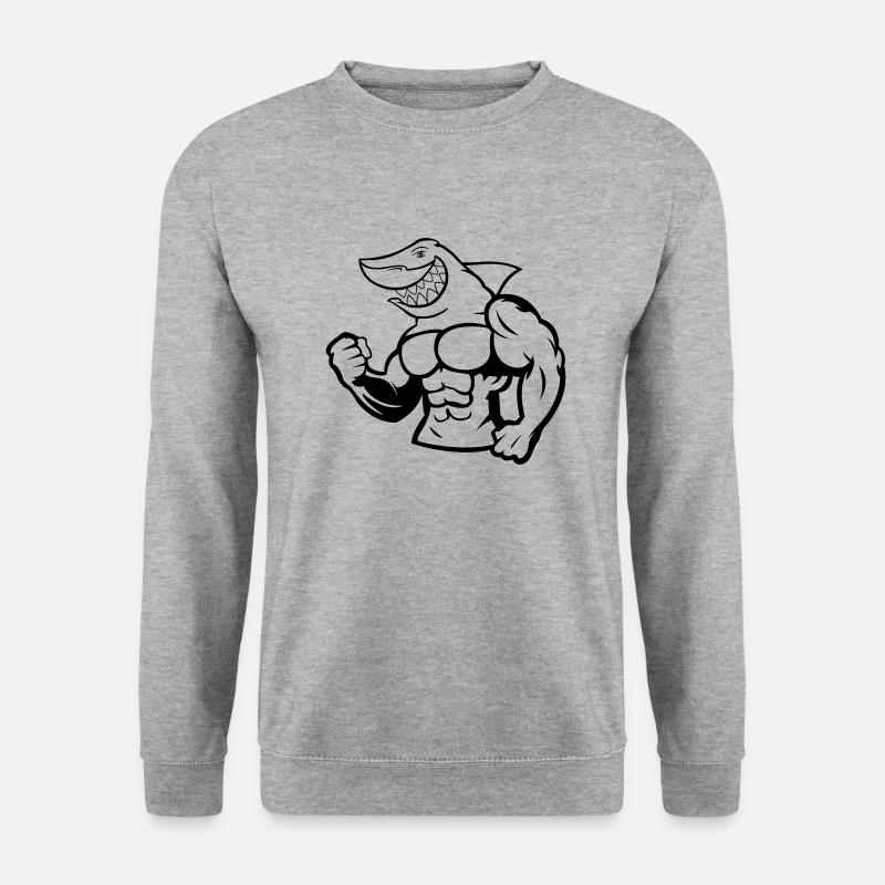 Strong Shark - Unisex Sweatshirt - salt & pepper