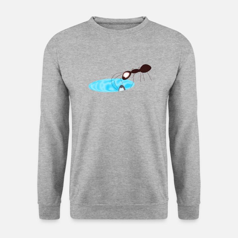 Ameise - Unisex Pullover - Weißgrau meliert