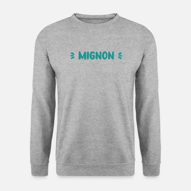 Niedlich - Unisex Pullover - Weißgrau meliert