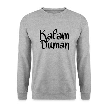 Kafam Duman - Unisex Pullover - Weißgrau meliert - Vorne - Alina (178cm) & Michal (187cm)