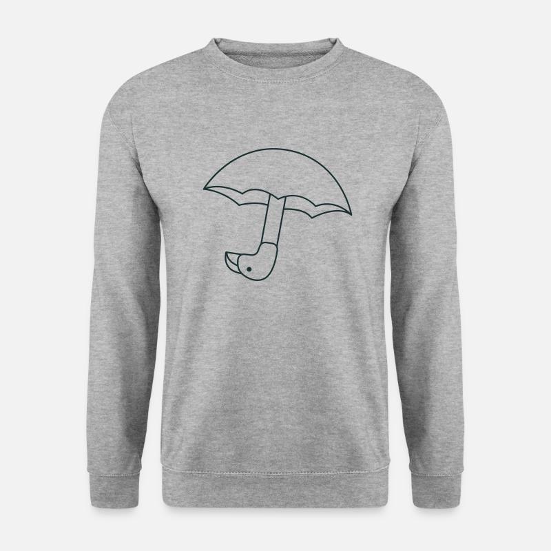 SÜSSER Vogelschirm - Unisex Pullover - Weißgrau meliert