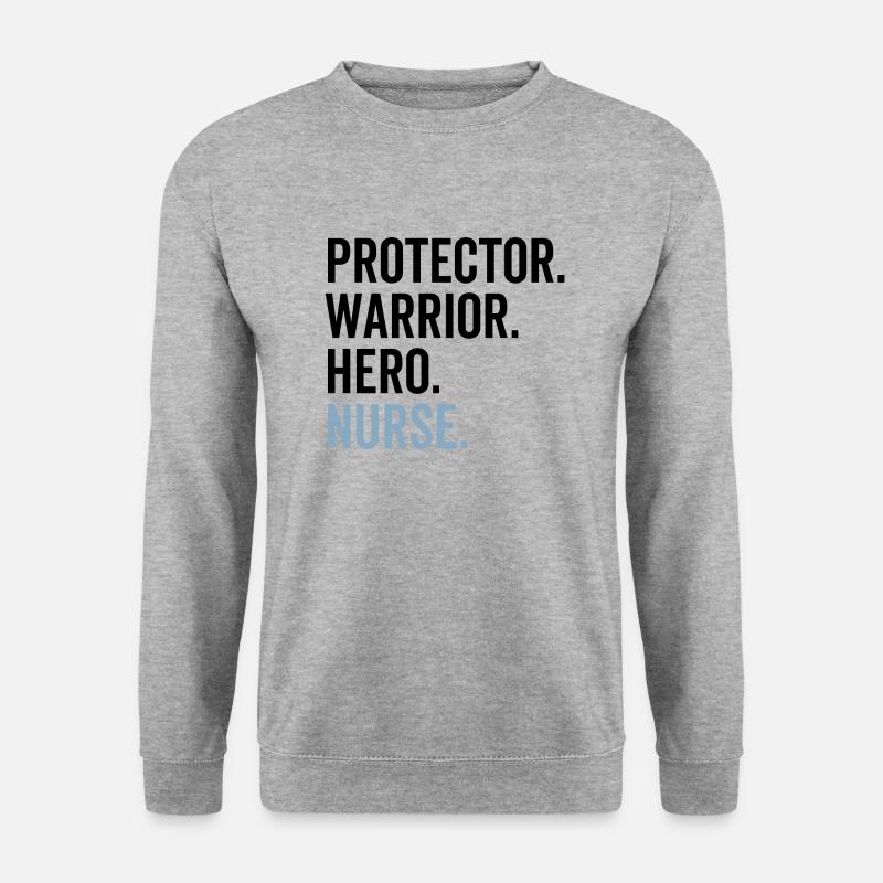 Protector Krieger Held Krankenschwester - Unisex Pullover - Weißgrau meliert