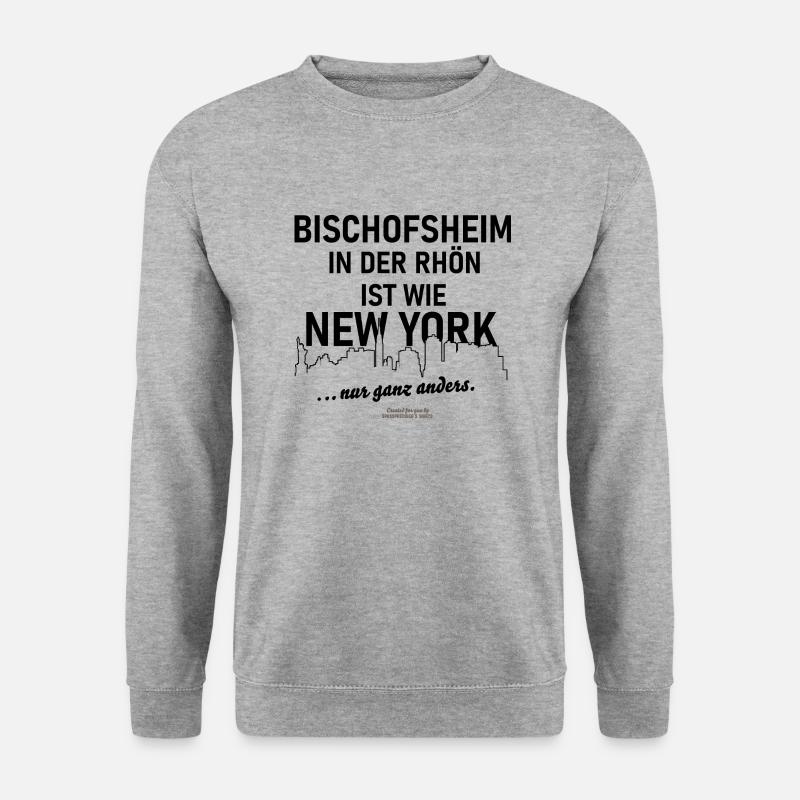 Bischofsheim in der Rhön - Unisex Pullover - Weißgrau meliert