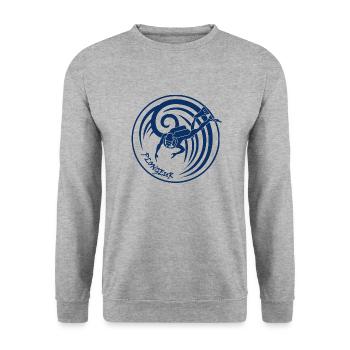 Diver 3 - Unisex Sweatshirt - salt & pepper - Front - Alina (178cm) & Michal (187cm)