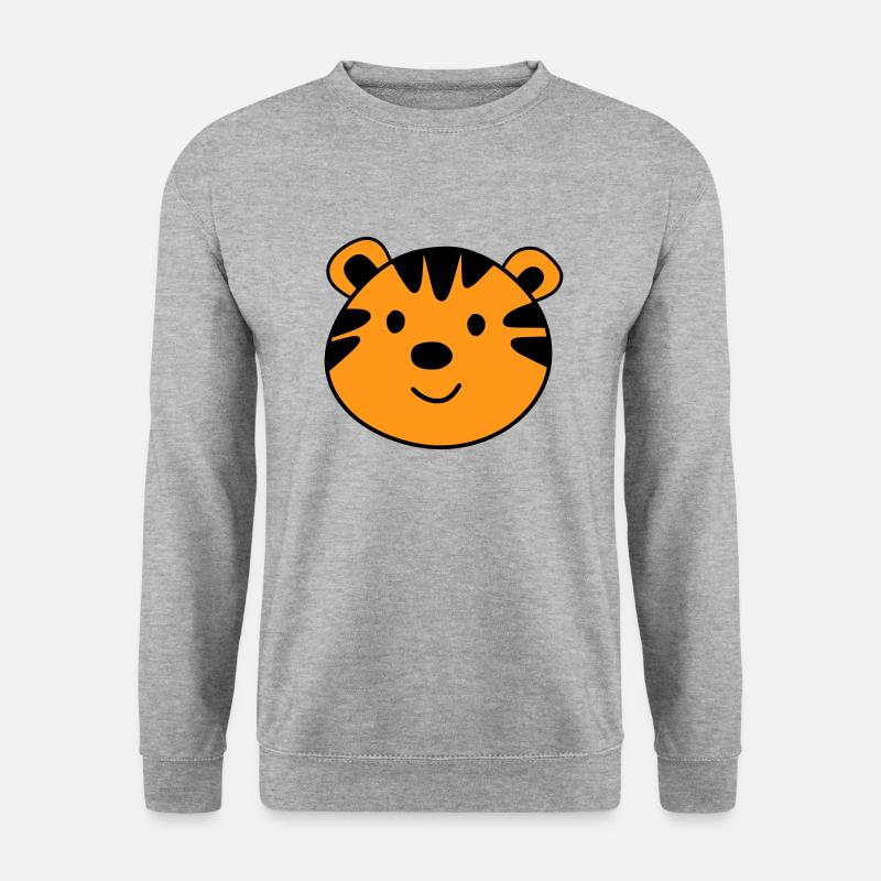 Cute tiger - Unisex Pullover - Weißgrau meliert