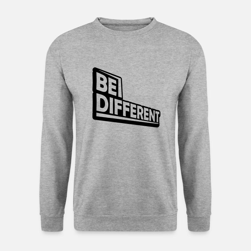 Be different Logo Design - Unisex Pullover - Weißgrau meliert