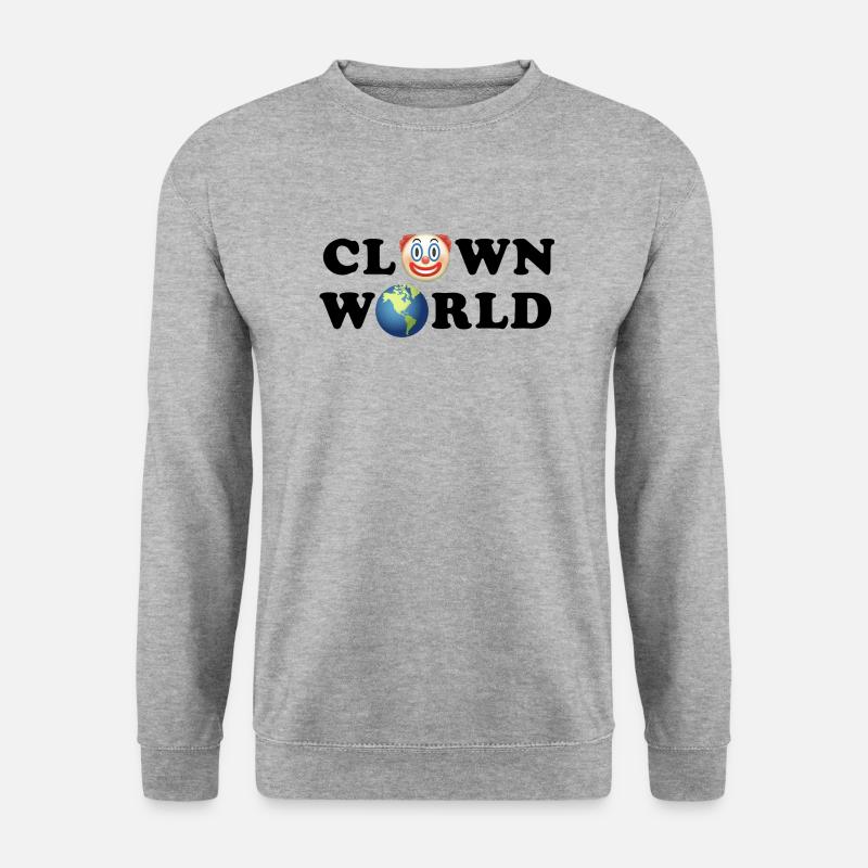 Clownwelt - Unisex Pullover - Weißgrau meliert
