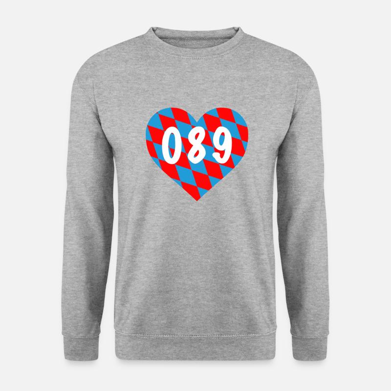 089 Bar - Unisex Pullover - Weißgrau meliert