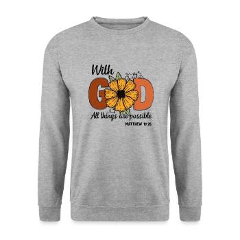 Church Religion Catholic Catholic Jesus Christ - Unisex Sweatshirt - salt & pepper - Front - Alina (178cm) & Michal (187cm)