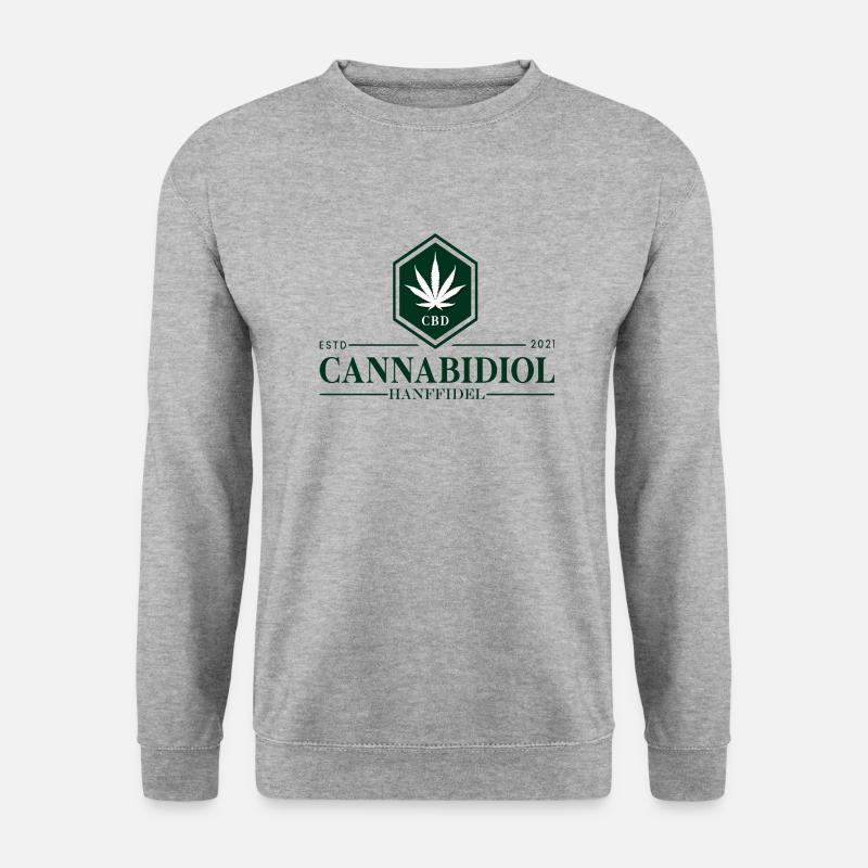 CBD - Unisex Pullover - Weißgrau meliert