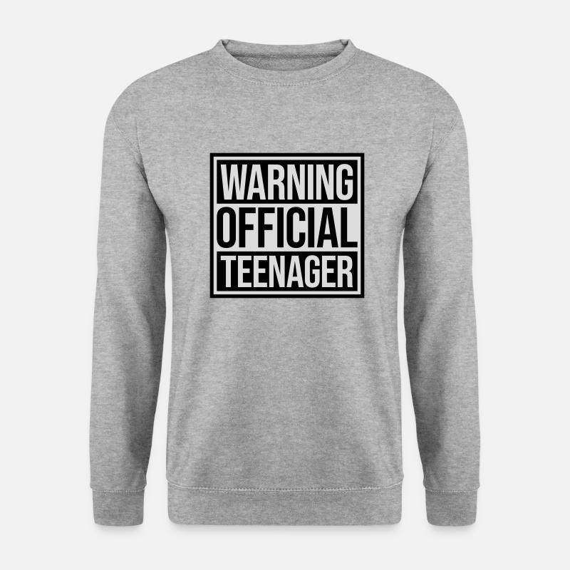avertissement citation officielle d’adolescent - Sweat-shirt Unisexe - gris chiné