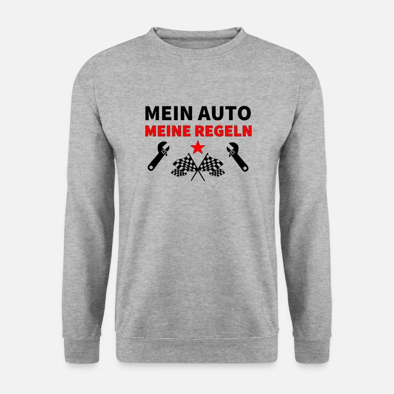 Auto - Unisex Pullover - Weißgrau meliert