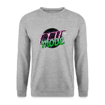 jokes present idea sayings awesome cat lover love - Unisex Sweatshirt - salt & pepper - Front - Alina (178cm) & Michal (187cm)