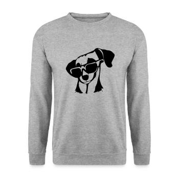 Dachshund Dog Dogs Sunglasses Cool Vector 8 - Unisex Sweatshirt - salt & pepper - Front - Alina (178cm) & Michal (187cm)