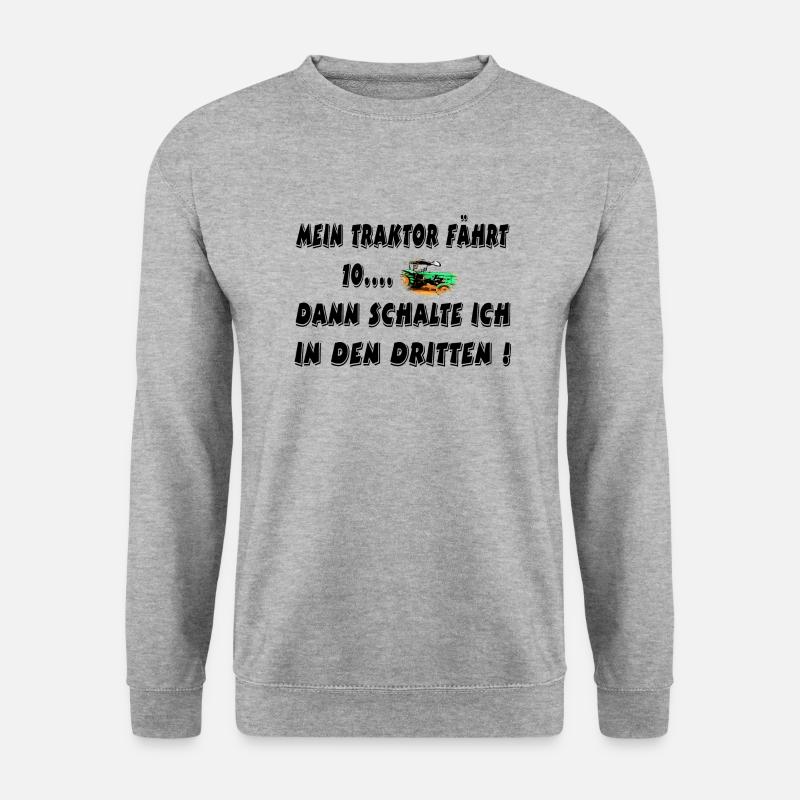 Traktor - Unisex Pullover - Weißgrau meliert
