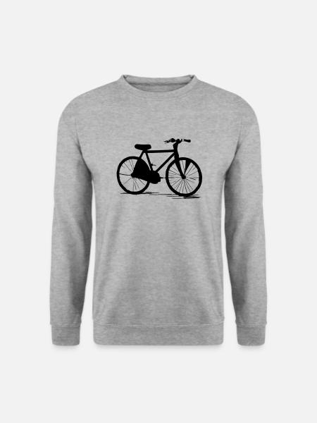 Fahrrad Gekritzel Fahrräder Radfahren Vektor 5 - Unisex Pullover - Weißgrau meliert
