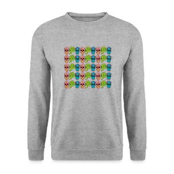 CALAVERITAS - Unisex Sweatshirt - salt & pepper - Front - Alina (178cm) & Michal (187cm)