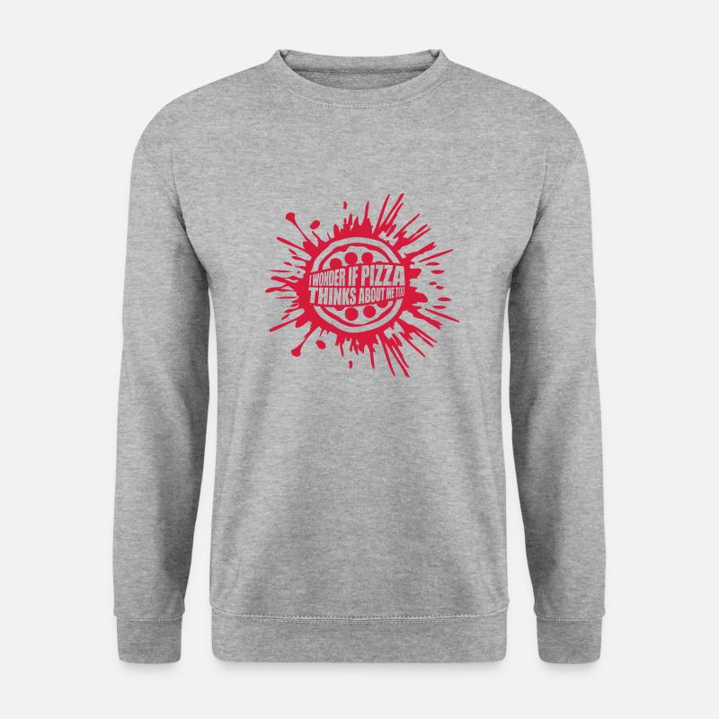 pizza thinks about me - Unisex Sweatshirt - salt & pepper
