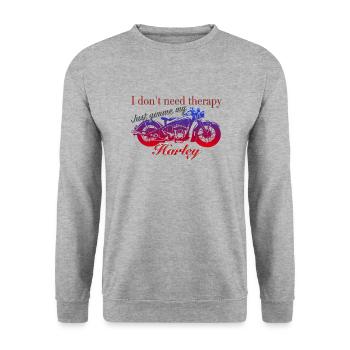 Auto-thérapie - Sweat-shirt Unisexe - gris chiné - Devant - Alina (178cm) & Michal (187cm)