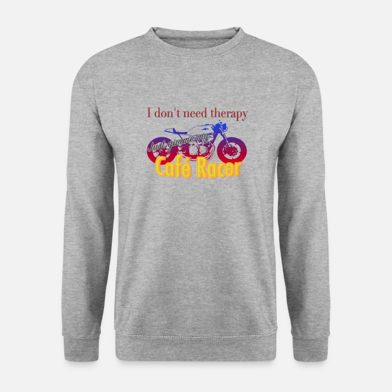 cafe racer - Unisex Pullover - Weißgrau meliert