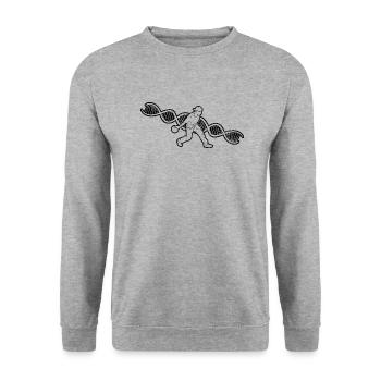 Bowling Skittles Gift Bowling Ball Kegel Bowler - Unisex Sweatshirt - salt & pepper - Front - Alina (178cm) & Michal (187cm)